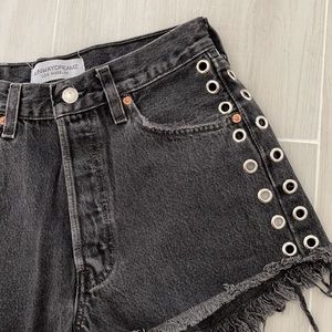 Runwaydreamz Vintage Studded Distressed Shorts